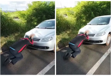 Vendedor se ajoelha em rua para agradecer encontro de carro furtado: ‘Vitória muito grande’