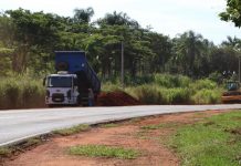 Ciclovia na Estrada 27: máquinas seguem no preparo da área
