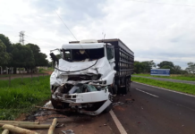 Acidente entre dois caminhões mata homem na Rodovia Euclides da Cunha em Votuporanga