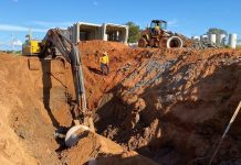 Saev Ambiental executa obra em trecho de emissário no Jardim Mastrocola