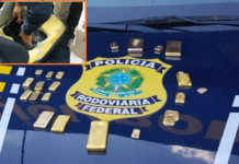 Polícia apreende barras de ouro avaliadas em mais de R$ 1 milhão escondidas em banco de carro