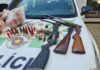 Polícia Ambiental apreende armas, munições e carne de animais silvestres abatidos