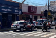 Polícia faz buscas para prender ladrão que roubou malote com R$ 23 mil e baleou dois homens em Birigui