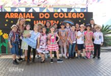 Alunos do Colégio Unifev fazem a festa com roupas, comidas e danças típicas