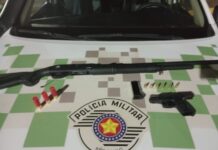 Homem é preso por porte ilegal de arma de fogo e caça em Riolândia