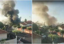 Casa pega fogo e mobiliza bombeiros em Rio Preto