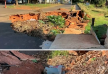 Cratera aberta em avenida gera transtornos e perigos para moradores de Fernandópolis