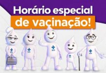 VACINA CONTRA PÓLIO EM HORÁRIO NOTURNO – dias 24 e 25/08 das 19h às 22h