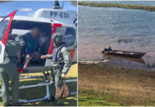 Idoso sai para pescar, desaparece e é encontrado com ajuda do helicóptero Águia