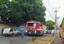 Carro tem princípio de incêndio e mobiliza bombeiros em Votuporanga