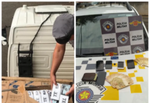 Polícia Rodoviária apreende carga com cigarros contrabandeados do Paraguai