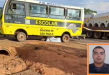 Sargento da Polícia Militar morre em batida entre moto e ônibus escolar