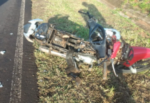 Acidente entre moto e ônibus mata mulher em vicinal de Guapiaçu