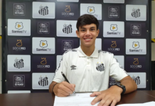 JP Chermont, lateral do sub-17, assina com o Santos até novembro de 2025