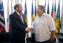 Carlão Pignatari, presidente da Alesp, recebe a visita do presidente da Assembleia Legislativa do Estado do Maranhão
