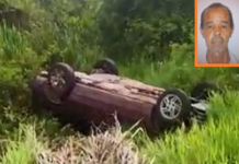 Idoso morre após carro capotar em vicinal de Tabapuã