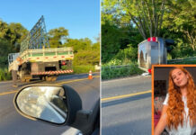 Jovem morre após carro bater de frente com caminhão em rodovia