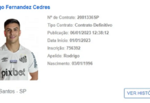 Novo contrato de Rodrigo Fernández com o Santos é publicado no BID