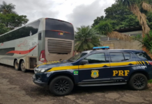 PRF apreende em Onda Verde, ônibus usado para levar bolsonaristas radicais a Brasília