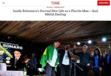 Revista dos EUA descreve rotina de Bolsonaro na Flórida: ‘Espetáculo bizarro’