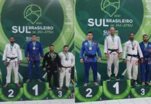 Jiu-Jitsu: irmãos Oliveira conquistam quatro medalhas no Sul-Brasileiro