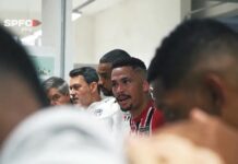 Luciano faz discurso e dá apoio a Orejuela no São Paulo: “A gente está junto”