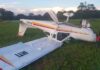 Avião de pequeno porte cai às margens da Rodovia Euclides da Cunha