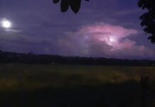 ‘Nuvem gigante’ carregada de raios chama atenção de moradores da região