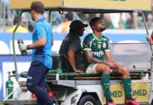 Palmeiras confirma lesão muscular de Bruno Tabata