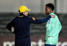 Rodrygo é testado no comando do ataque, e Ederson é poupado de treinamento