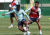 Com Gustavo Gómez e Richard Ríos, Abel Ferreira comanda treino tático no Palmeiras