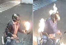 Motociclista pega fogo ao tentar incendiar loja de veículos em Rio Preto