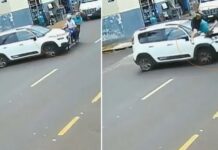 Garupa dá ‘mortal’ após moto de adolescentes ser atingida por carro em cruzamento de Araçatuba