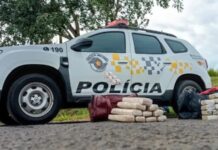 Polícia Rodoviária apreende 37 tijolos de maconha dentro de ônibus