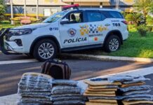 Mochila é apreendida com 39 pacotes de skank em Araçatuba