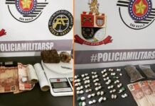 Polícia Militar prende dupla por tráfico de drogas em Votuporanga