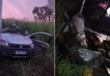 Batida entre picape e ônibus mata casal em rodovia de Icém