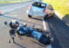 Motociclista fica ferido após bater em carro abandonado na Euclides da Cunha