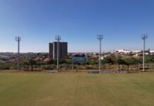 Arena Plínio Marin: obra de iluminação complementar é iniciada