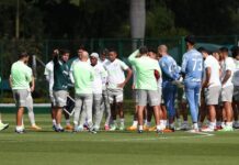 Palmeiras treina de olho em possíveis desfalques