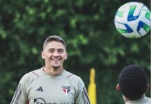 Pablo Maia treina normalmente e alivia São Paulo após preocupação com entrada violenta
