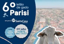Leilão de Gado em prol da Santa Casa é neste domingo