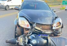 Motociclista fica ferido em colisão com carro em Fernandópolis