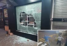 Dupla quebra vitrine e furta joalheria em Guapiaçu
