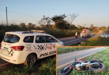 Motociclista ferido após colidir com caminhão é transferido para o HB