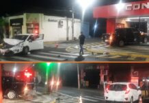 Colisão deixa dois feridos no centro de Votuporanga