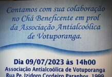 Chá Beneficente da Associação Antialcoólica é neste domingo