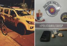 PM recupera bicicleta furtada e suspeito é preso por tráfico de drogas