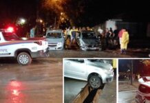 Chuva deixa carros ‘encalhados’ em obra de Votuporanga