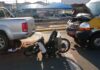 Moto é prensada por van e caminhonete em Fernandópolis